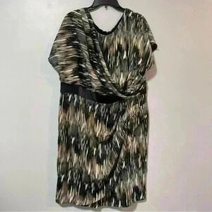 Donna Ricco Women’s midi Dress plus size 20W abstract